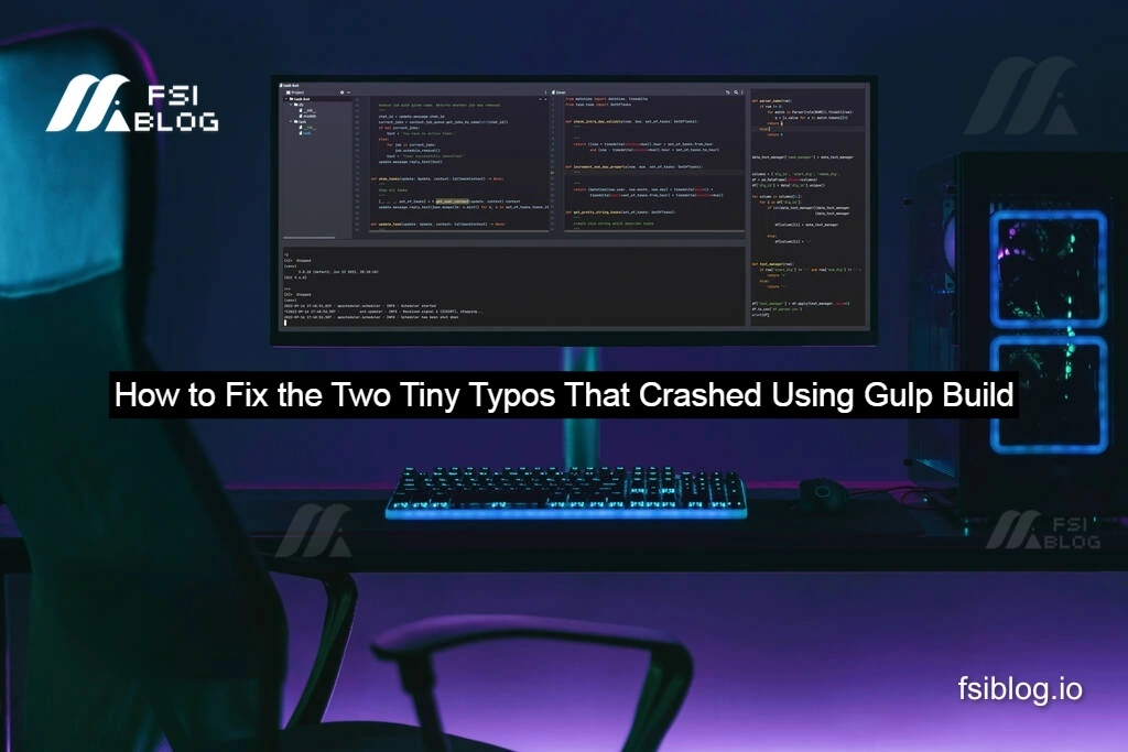 How to Fix the Two Tiny Typos That Crashed Using Gulp Build
