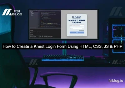 Create a Knest Login Form Using HTML, CSS, JS & PHP