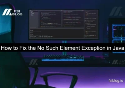 How to Fix the No Such Element Exception in Java